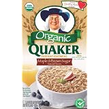 QuakerInstantOatmealOrganicMaple&BrownSugar,8-CountBoxes(Packof4)
