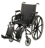 ITA-MED Adult Wheelchair with Detachable Armrests and Swing Footrests