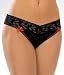  : Hanky Panky Signature Lace Original Thong with Contrast Stitching Panty