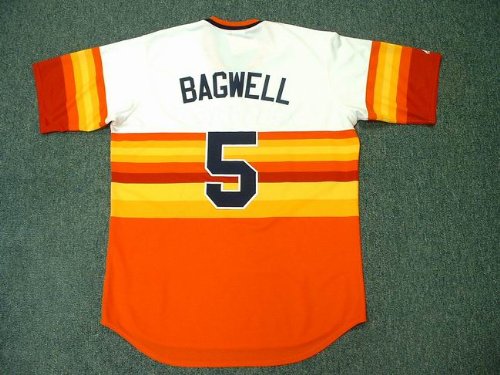 JEFF BAGWELL Houston Astros Majestic Cooperstown Home Throwback Baseball Jersey, XL
