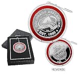 Colorado Avalanche Silver Coin Ornament
