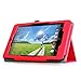 Fintie Folio Case for Acer Iconia One 7 B1-730HD Tablet Premium Vegan Leather Slim Fit Stand Cover With Stylus Holder - Red