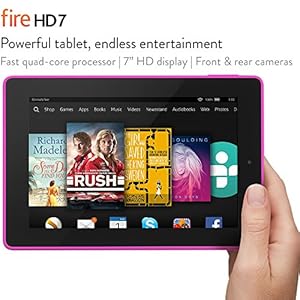 Fire HD 7, 7" HD Display, Wi-Fi, 8 GB (Magenta) - Includes Special Offers