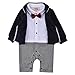 ZOEREA Baby Boys Romper Suits Bow Tie Baptism Wedding Tuxedo Jumpsuit Cotton