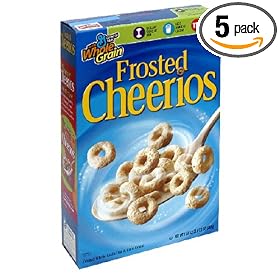 Frosted Cheerios Cereal, 17.2-Ounce Boxes (Pack of 5)