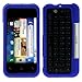 GTMax Durable Blue Rubber Hard Snap On Crystal Cover Case for AT&T Motorola BACKFLIP Android GSM Cell Phone