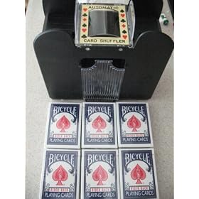 New 6 Deck Card Shuffler Plus 6 Decks Bicycle Blue Playing Cards