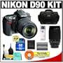Nikon D90 Digital SLR Camera with 18-105mm AF-S DX VR Nikkor Lens [Outfit] + Nikon 70-300mm Lens + 4GB Card + EN-EL3e Battery + Case + Cameta Bonus Accessory Kit