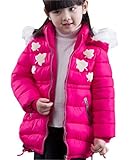 (コ-ランド) Co-land アウターウエア 子供服 キッズ綿入りコート ガールズ ジャケット 女の子上着 ファー フード 中綿ジャンパー ベビー 冬着 女児綿服 あったか ローズ 150