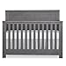 Evolur Belmar Flat 5 in 1 Convertible Crib, Rustic Grey