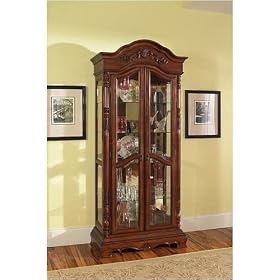 Cherry Curio Cabinet By Coaster Furniture by Coaster