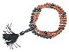 Black Onyx Rudraksha Mala Beads 108 Prayer Meditation Rosary Necklace, Gift Idea