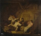 'Ostade Adriaen Van Concierto Rustico Con Flauta Y Violin 1635 37 ' Oil Painting, 16 X 18 Inch / 41 X 47 Cm ,printed On Perfect Effect Canvas ,this Amazing Art Decorative Prints On Canvas Is Perfectly Suitalbe For Laundry Room Gallery Art And Home Decoration And Gifts