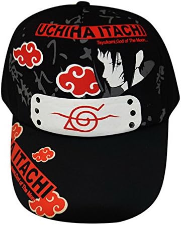 PYC126 Naruto Shippuden Anime Sasuke Akatsuki Black Cotton Peak Cap