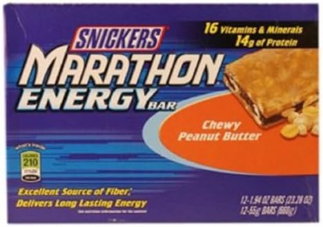 Snickers Marathon Energy Chewy Peanut Butter Bar 12/1.94oz