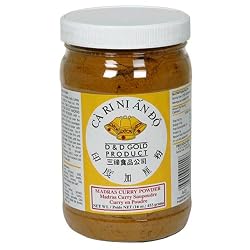 D&D Gold Madras Curry Powder, 16-Ounce Jars (Pack of 3)
