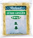 Roland Natural Sushi Ginger (Shoga), 16-Ounce Packages (Pack of 6)