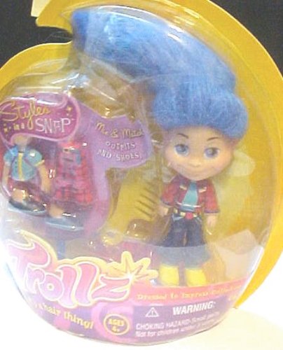 Mini Trollz Dressed to Impress Mini Blue Hair Doll Set