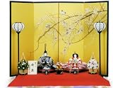 出し飾り「手描屏風」セット ひな人形 平飾り 親王飾り 雛人形