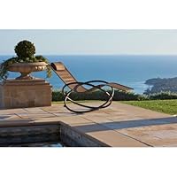 Delano Orbital Lounger with Sunbrella Fabric (Espresso) (36H x 31W x 71L)