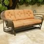 North Cape Port Royal Resin Wicker 3 Seater Glider - Walnut
