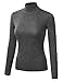 DOUBLJU Soft Knit Turtleneck T-Shirt Top for Women with Plus Size