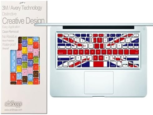 airShopp Keyboard Protective Art Decal Stickers For 13 15 17 Inch MacBook, MacBook Pro, MacBook Air & Apple Keyboard Without Numeric Keypad -(BritishFlag)