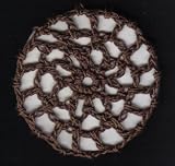 Chocolate Brown Hair Net Crocheted Hair Bun Cover- MINI