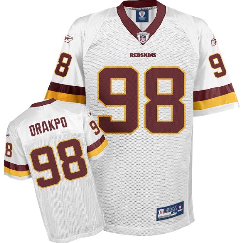 Reebok Washington Redskins Brian Orakpo Replica White Jersey Large