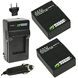 Wasabi Power Battery (2-Pack) and Charger for GoPro HERO3+, HERO3 and GoPro AHDBT-201, AHDBT-301, AHDBT-302