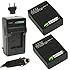 Wasabi Power Battery (2-Pack) and Charger for GoPro HERO3+, HERO3 and GoPro AHDBT-201, AHDBT-301, AHDBT-302