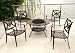 Cast Aluminum Fire Pit Patio Table Set 