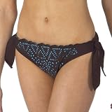 Mossimo Black: Laser Cut Mock-Tie Hipster Swim Bottoms - Brown