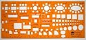 Metric 1:100 Scale Architect Design Drawing Template Stencil - Furniture Layout Symbols for House Interior Planning
