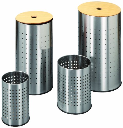Zeller 18541 W&auml;schesammler-Set, 4-teilig, Edelstahl, matt &oslash;35 x 57 cm