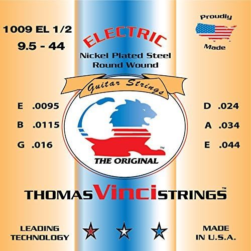 Vinci 9.5 - 44 Extra Light Nickel Plated Electric Guitar Strings Made in U.S.A.