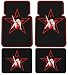 4PC Betty Boop Star Design Front and Rear Floor Mats for Car Suv Truck