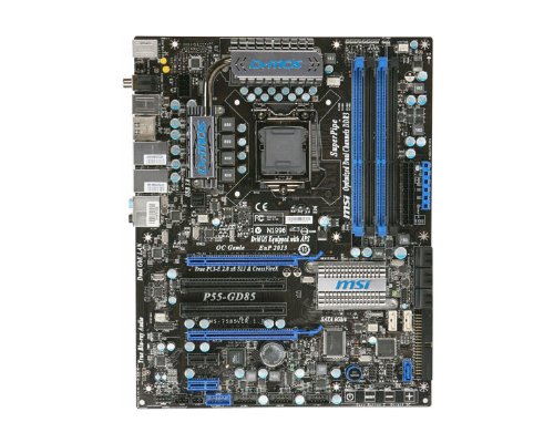 MSI Intel Core i7/ Core i5/ Intel P55/ 4DDR3-2133OC/ 2GbE/ SATA3/ CrossFire/ SLI/ USB3.0/ eSATA/ 1394 ATX Motherboard P55-GD85