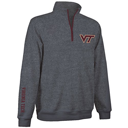 Virginia Tech Hokies Quarter Zip Sweatshirt Gray