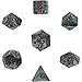 Polyhedral 7-Die Speckled Dice Set - Granite