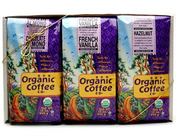 The Organic Coffee Company, Flavored Organic Coffee Sampler Gift Pack