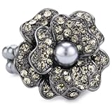 Leslie Danzis Flower Stretch Ring, Size 7