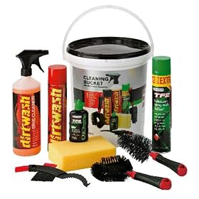 Weldtite Bike Cleaning Bucket with Lube Degreaser Brushes