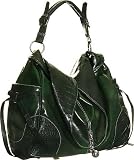 Green Croco Trim Oversized ''Ashlee'' Tote