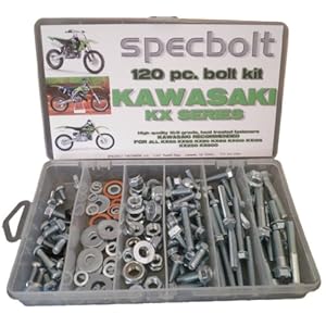 Specbolt Kawasaki KX two stroke Bolt Kit for Maintenance & Restoration of MX Dirtbike OEM Spec Fastener Specbolt Kawasaki KX two stroke Bolt Kit for Maintenance & Restoration of MX Dirtbike OEM Spec Fastener