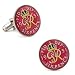 Hand Painted British Six Pence George VI Coin Cufflinks