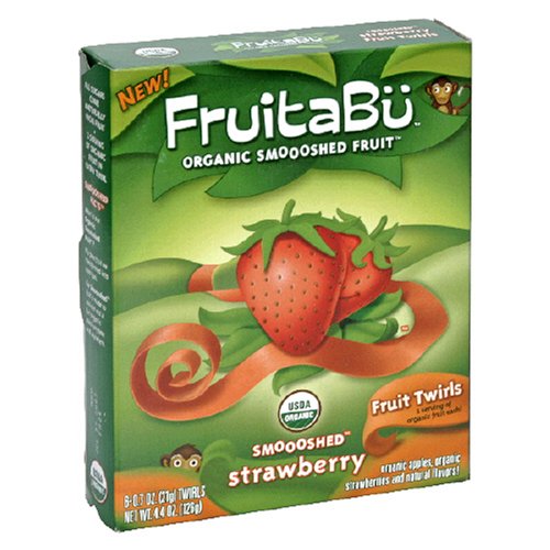 Fruitabu Strawberry Twirls, 6-Count 4.4-Ounce Box (Pack of 12) by FruitaBu