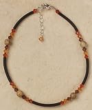 Swarovski Crystal and Picture Jasper Anklet