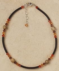 Anklet - Swarovski Crystal and Picture Jasper