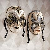IMAGE OF Signora Seria and Joker AllegroCarnivale Masks by Maurizio Bianchin